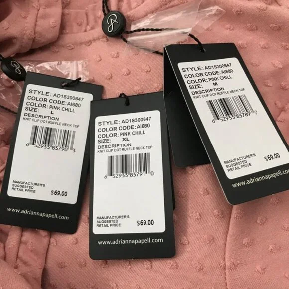 Adrianna Papell Pink long sleeve top - Picture 6 of 6